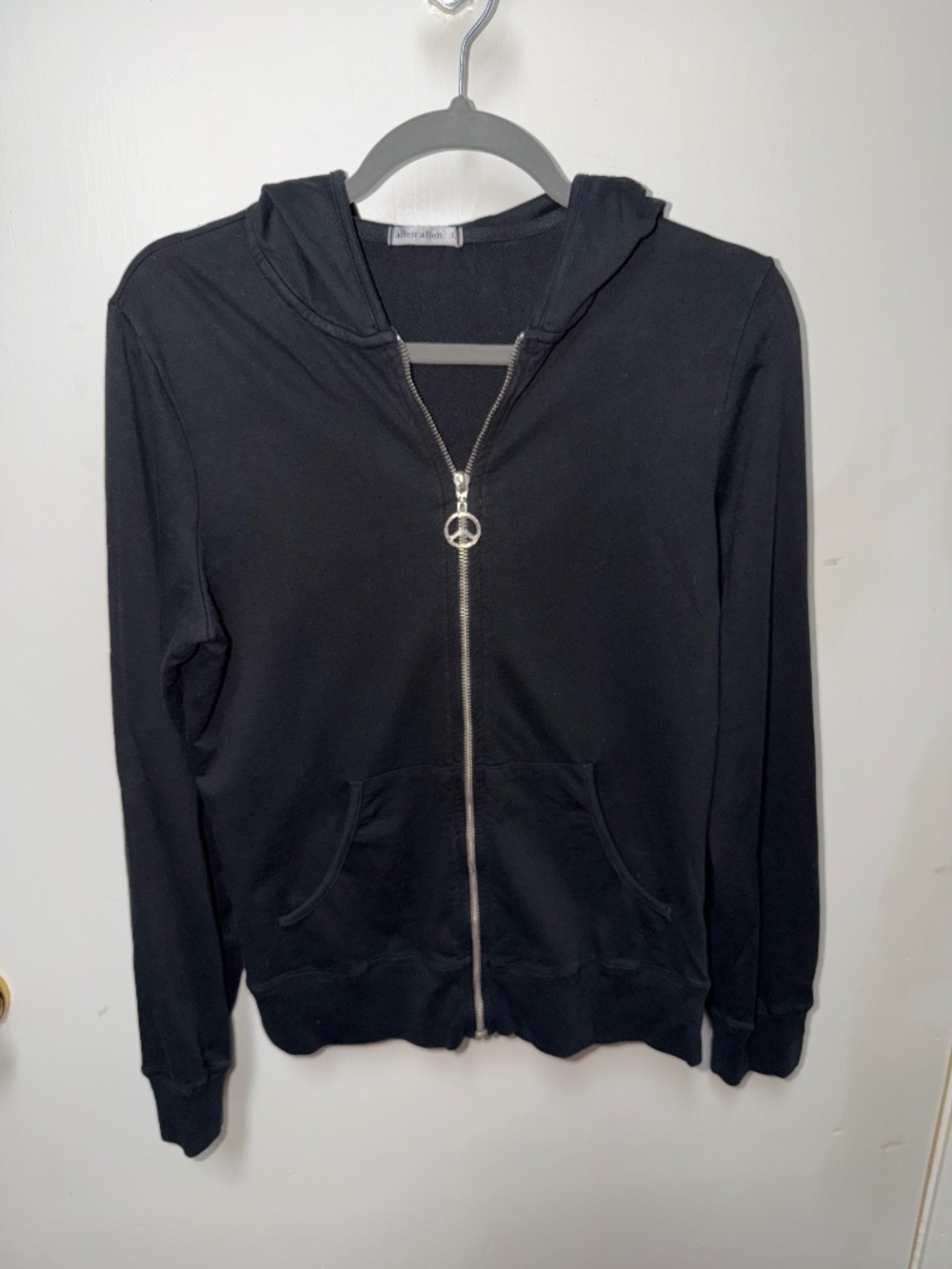 Allen Allen black zip up jacket